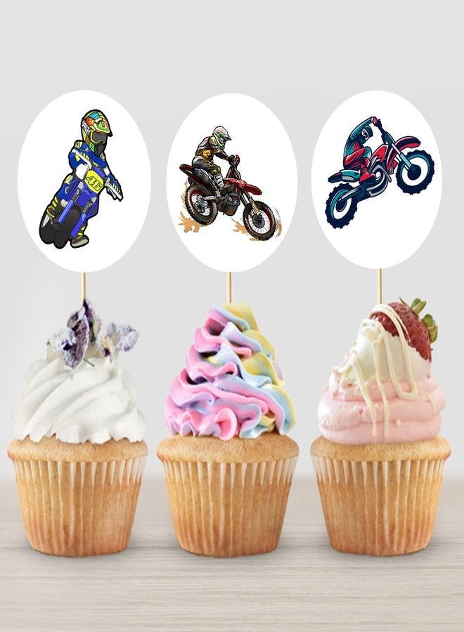 Hohamn 600 Pcs Dirt Bike Stickers for Kids 1.5 Inch Round Motorcycle Stickers Roll for Kids Boys Dirt Bike Party Favors Birthday Decoration Supplies Reward Stickers - Image 4